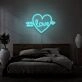 Arrow Heart Love Custom Neon Sign