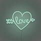 Arrow Heart Love Custom Neon Sign