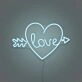 Arrow Heart Love Custom Neon Sign