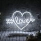 Arrow Heart Love Custom Neon Sign