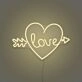 Arrow Heart Love Custom Neon Sign
