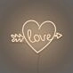 Arrow Heart Love Custom Neon Sign