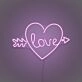 Arrow Heart Love Custom Neon Sign