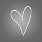 Neon heart light for room