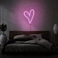 Neon heart light for room