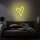 Neon heart light for room