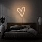 Neon heart light for room