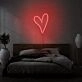 Neon heart light for room
