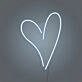 Neon heart light for room