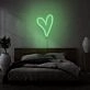 Neon heart light for room