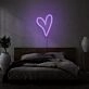Neon heart light for room
