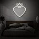 Heart with crown LED neon sign