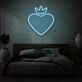 Heart with crown LED neon sign
