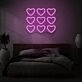 Nine Hearts LED Neon Sign
