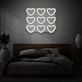 Nine Hearts LED Neon Sign