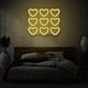 Nine Hearts LED Neon Sign
