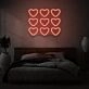 Nine Hearts LED Neon Sign