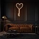 Heart Key LED Neon Sign