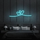 Two Hearts LED Neon Sign