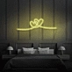 Two Hearts LED Neon Sign