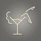 Martini Glass LED Neon Sign
