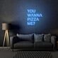You Wanna Pizza Me Neon Sign Writing For Room