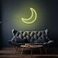 Crescent Moon LED Neon Sign