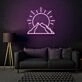 Sun behind mountain LED neon sign