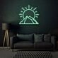 Sun behind mountain LED neon sign