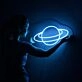 Saturn LED Neon Sign