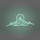 Moon over the mountains neon sign