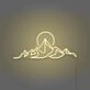 Moon over the mountains neon sign