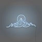 Moon over the mountains neon sign