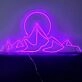 Moon over the mountains neon sign