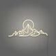 Moon over the mountains neon sign