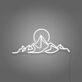 Moon over the mountains neon sign