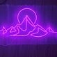 Moon over the mountains neon sign