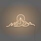 Moon over the mountains neon sign