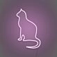 Cat silhouette LED neon sign