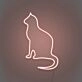 Cat silhouette LED neon sign
