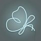 Butterfly Doodle Aesthetic Neon Sign