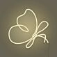 Butterfly Doodle Aesthetic Neon Sign