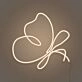 Butterfly Doodle Aesthetic Neon Sign