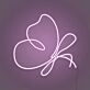 Butterfly Doodle Aesthetic Neon Sign