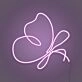 Butterfly Doodle Aesthetic Neon Sign