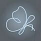 Butterfly Doodle Aesthetic Neon Sign
