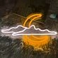 Sky Clouds Crescent Moon Decorating Neon Signs