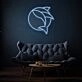 Fish in a circle LED neon sign