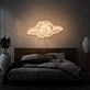 Flower neon light in room