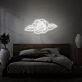 Flower neon light in room